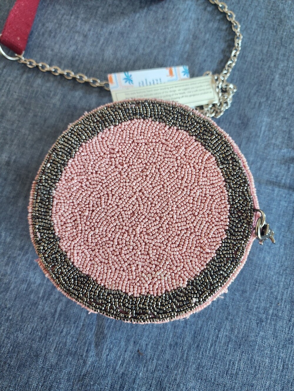 New Pink Beaded Maryland Crab Crossbody Bag Viral Rare Bag - Picture 6 of 7